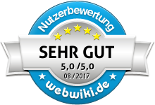 Bewertungs Emblem mit 5 Sternen