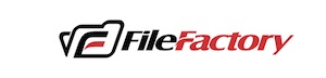 Logo Filefactory in schwarz und rot