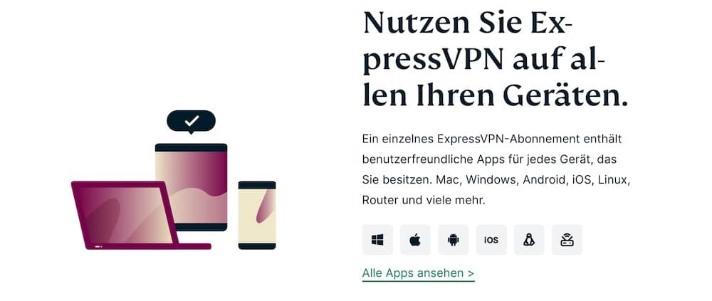 ExpressVPN Nutzung auf mobilen Gerätem