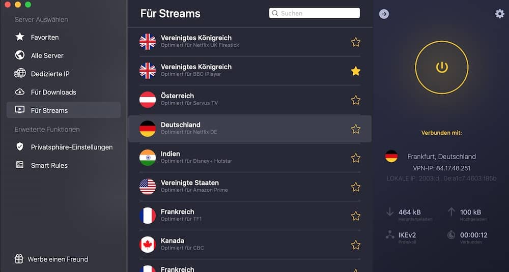 VPN Verbindung aus Deutschland