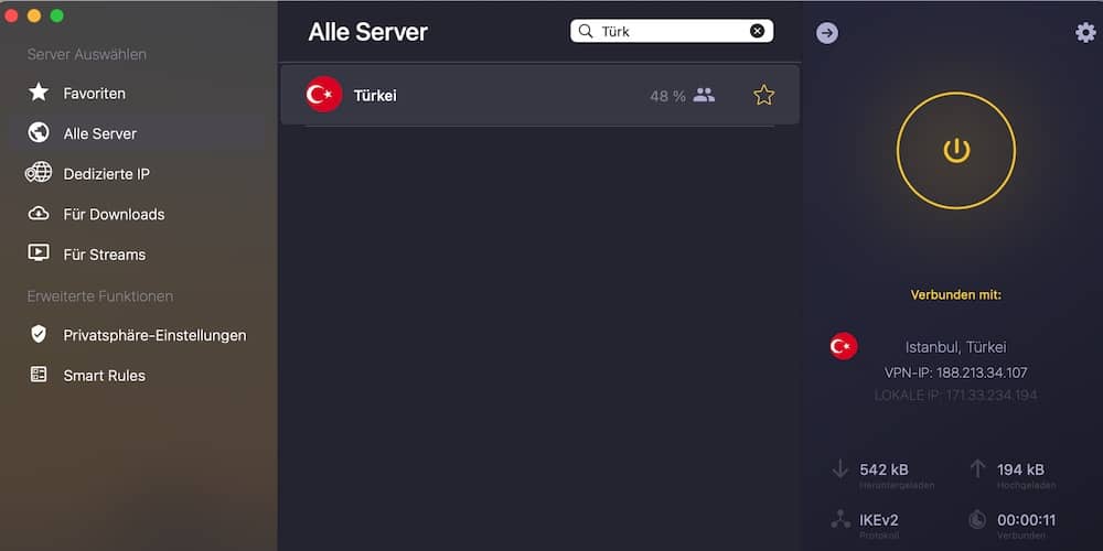 Server mit Standort Türkei